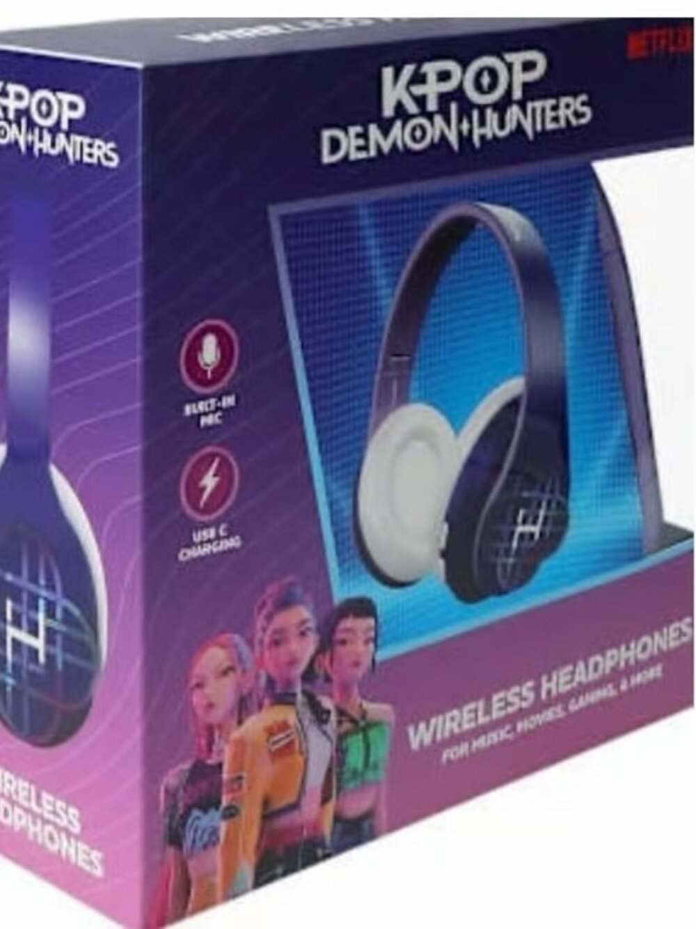 Netflix K-Pop Demon Hunters Wireless Headphones" Brand New In Original Box